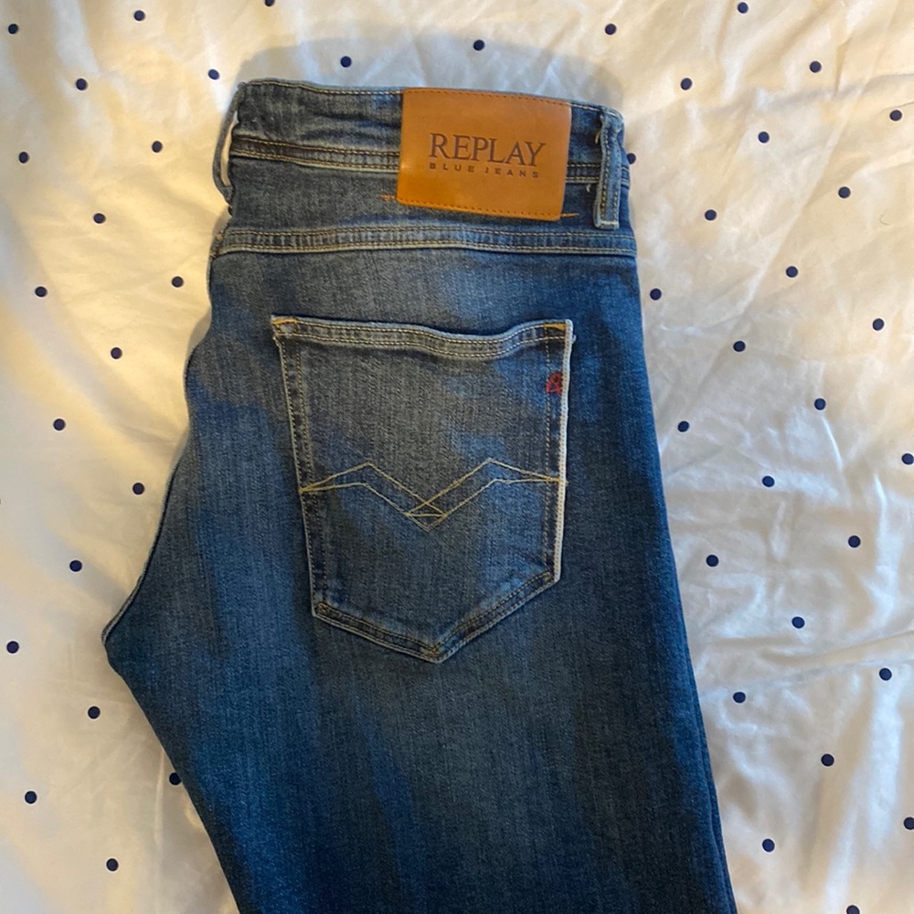 Replay Ronas slim fit Selvedge denim.
